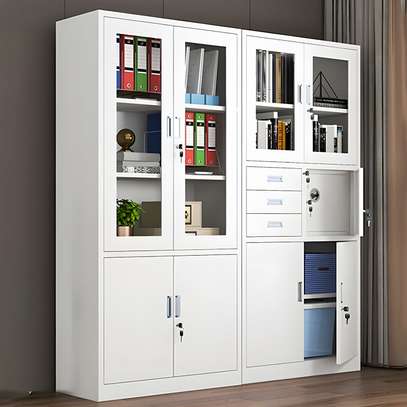Glass Fronted Metallic Office Cabinet image 4