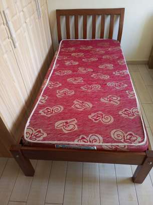 3 by 6 Mahogany bed for sale with Matress image 3