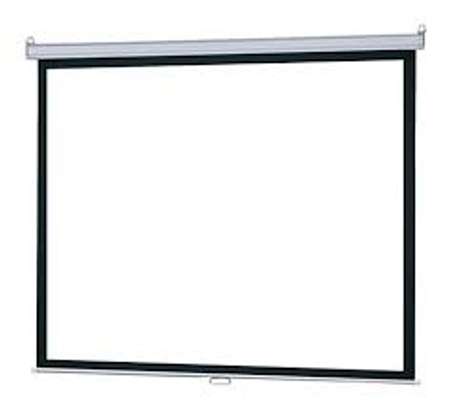 PROJECTION SCREEN MANUAL WAL MOUNT 72*72 image 1