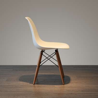 White Eames Plastic Dining Chairs image 6