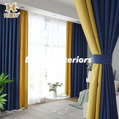Nevy blue curtains image 2
