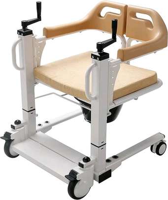 Patient Transfer Chair/ Transfer Wheelchair with Commode image 3