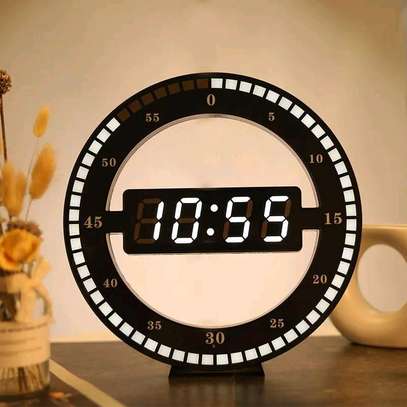 Modern Led Digital Large wall clock 30cm diameter. image 1