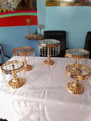 Gold Crystal Cake Stand Set of 5 image 4