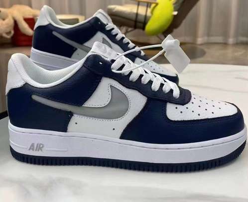 Nike Air Force 1 Low White Midnight Navy Grey image 1