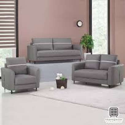 5 Seater Modern Imported Leather Executive Office Sofas image 5