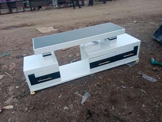 White black TV stand Y4 image 1