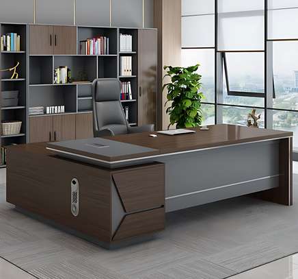 High-Quality Modern Executive L-Shaped Wood Office Desk image 6