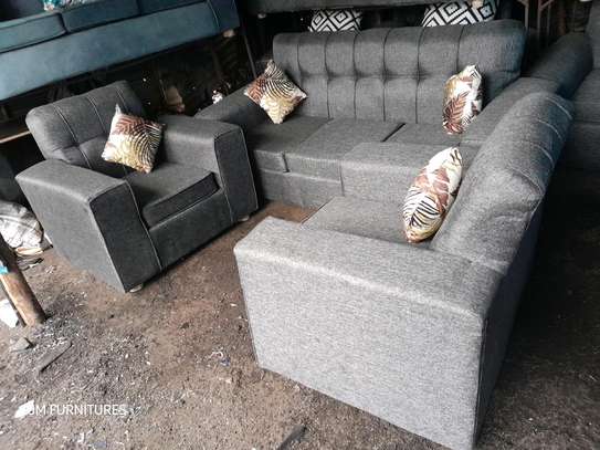 Grey five seater sofa set readily available image 2