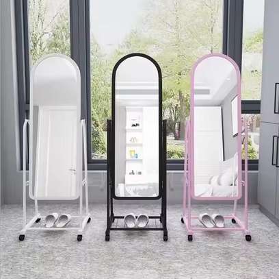 Dressers: Modern Black Arched Full Length Mirror image 2