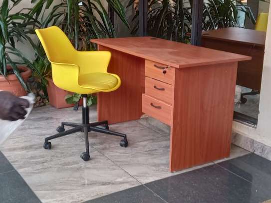 1.2M Rectangular Wooden and Lockable Study Desk image 1