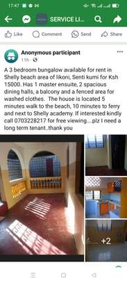 3 bedroom for rent in Shelly beach area, Likoni image 2