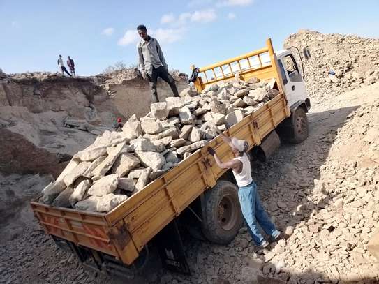 Foundation /Machine cut stones, Red soil & Hardcores image 4