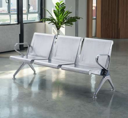 Heavy Duty 3 Seater Metal Office Bench image 8