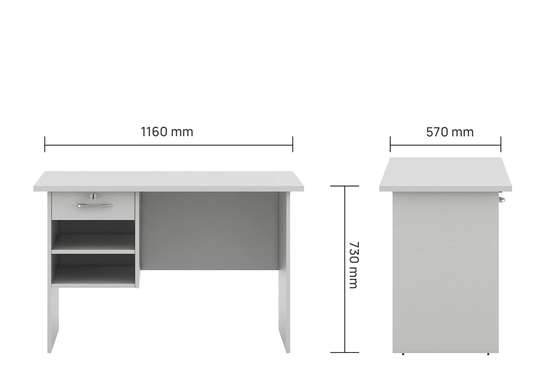 1200mm home office study desk with drawers image 3