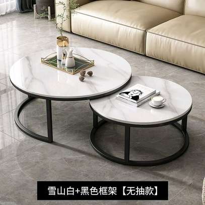 Modern Luxury 2in1 pure  Marble Nesting tables image 3