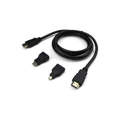 3 in 1 HDMI TO HDMI Mini HDMI Micro HDMI Cable Adapter image 2