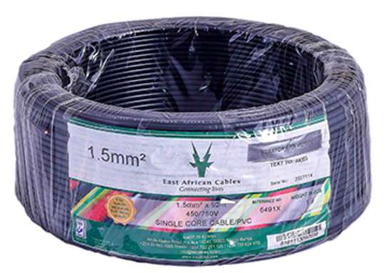 East Africa Cable 1.5 Single Core  Wiring Cable- black image 1