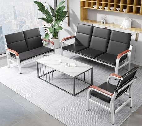 Office Sofa:  Steel Frame Padded Office Sofa image 6