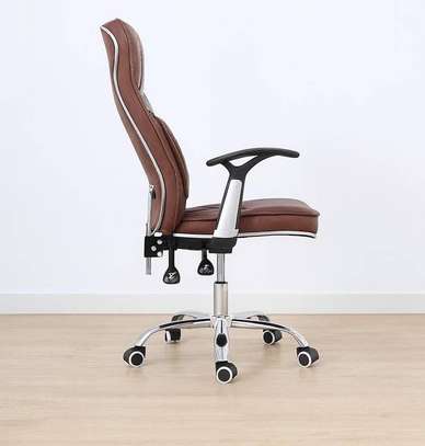 Office Chair : Brown Lumbar Support Chair image 3