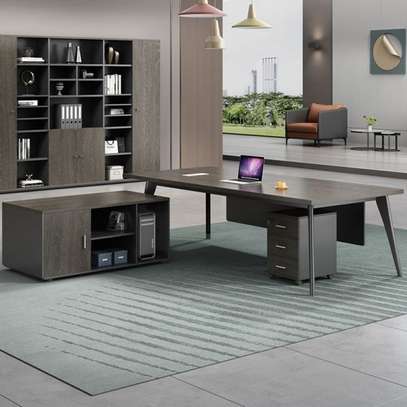 Office Desk; 1800mm Office Desk With Side Drawers image 5