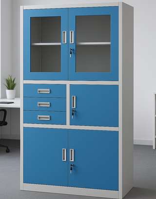 2-Door Steel Office Cabinet with Safe image 3