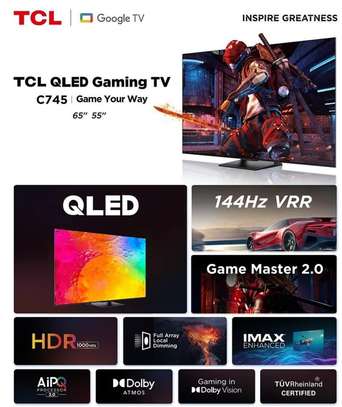 TCL 65 inch QLED 4K Ultra HD Smart Google Gaming TV 65C745 image 3