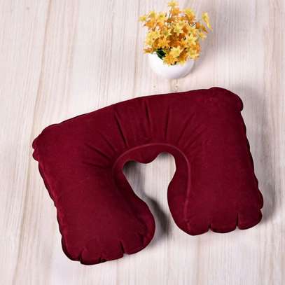 Inflatable U-Shape Travel Neck Pillow Air Cushion Head Rest image 1