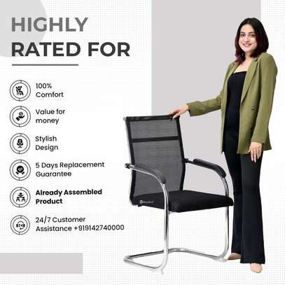 Office Chair: Mesh Visitor's Office Chair image 6