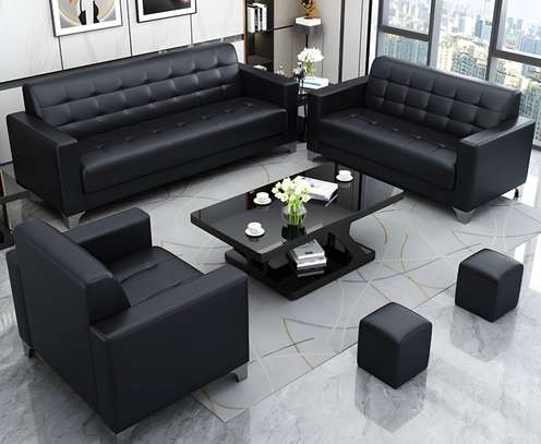 Office Sofa : Modern Comfy Office Leather Sofa image 1