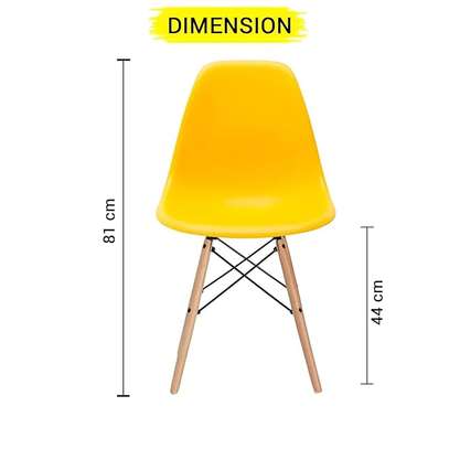 Cafeteria Plastic Yellow Eames Chair image 5