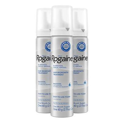 Men's Rogaine 5% Minoxidil Foam for Hair Regrowth, 3 pack image 3