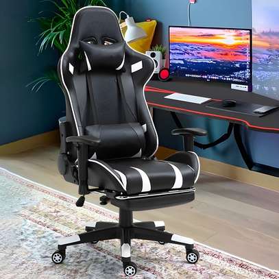 Office Chair: Back Angle Leather Game Chair Ergonomic Design image 5