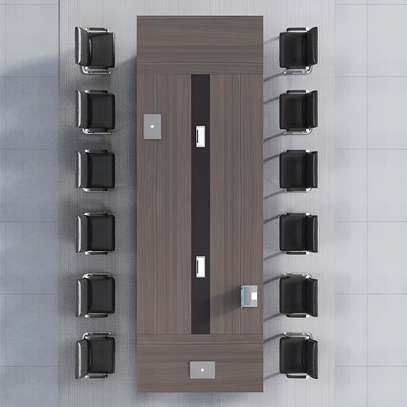 Boardroom Table: 3000mm Gray Executive Advanced Boardroom image 5