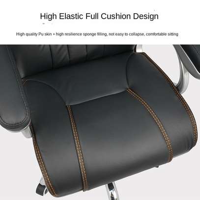 Ergonomic High-Back Leather Office Chair image 5