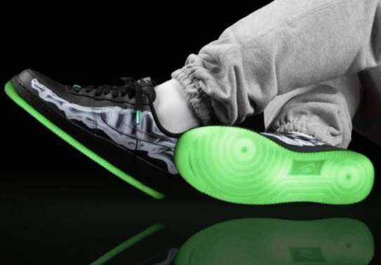 Nike Air Force 1 Low Black Green Skeleton Halloween Sneakers in Nairobi CBD PigiaMe