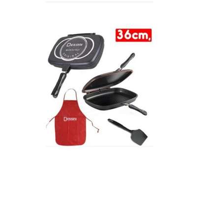 Dessini Double-sided Frying Pan 36cm BBQ Grill Pan Cooking image 1