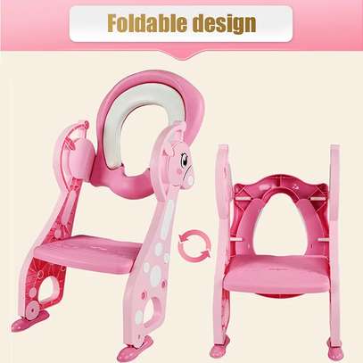 Foldable Kids Toilet Seat With a ladder image 3