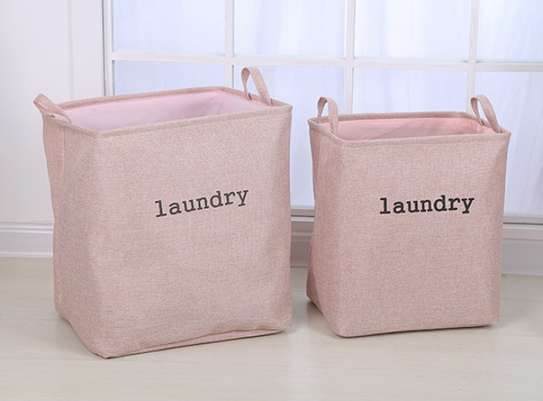 Cotton Linen Laundry Basket image 1