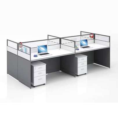 4-Seater Modern Open View Office Workstation image 6