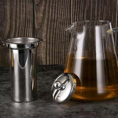 ✅950ml Teapot with infuser borosilicate image 2