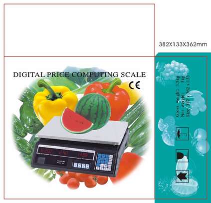 40kg High Quality Fruit Vegetable Weighing Electronic Price Scale image 1
