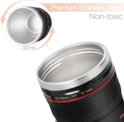 Tmango Camera Lens Coffee Mug With Retractable Lid image 1