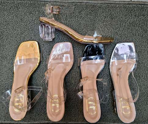 Comfy Transparent Strappy Heel* image 2