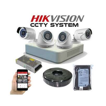 Hikvision Four CCTV Cameras Complete 720p System Kit image 1