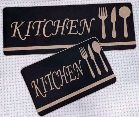 2pc kitchen mats with rubber bottom image 2