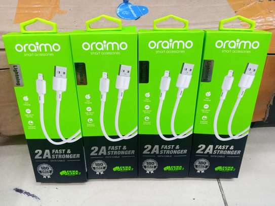 Oraimo Lightning iPhone USB Data Cable 2A White image 2