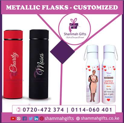 METALLIC THERMOS 500ML BRANDED GIFT. image 1