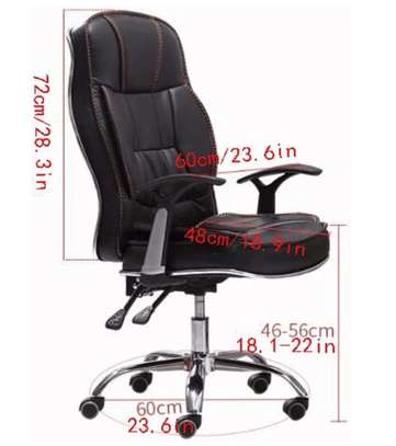 Office Chair: Adjustable Executive Recliner, Work Relaxed image 1
