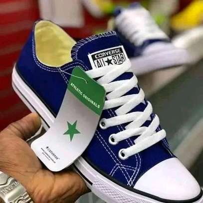 Unique blue Converse shoes image 1